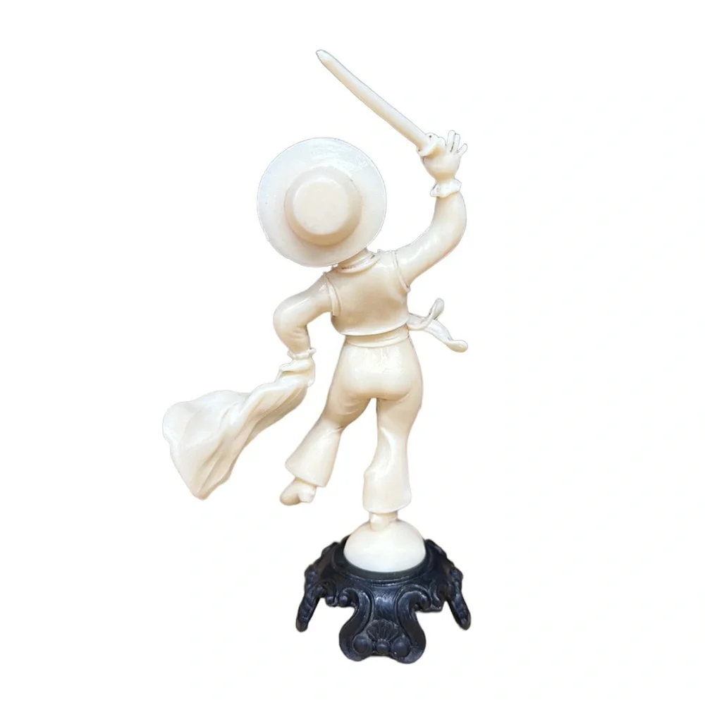 Depositato Italian Figurines Cream Color Plastic Girl Boy Children Made in Italy